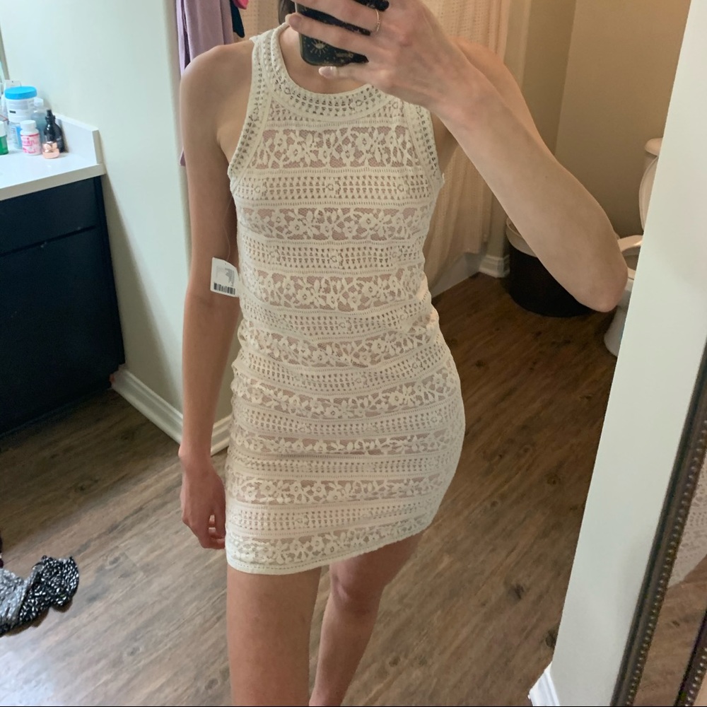 NWT white lace and sheer dress